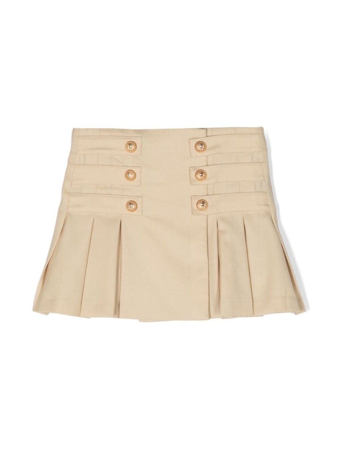 

Balmain Kids юбка из вирджинской шерсти с запахом, нейтральный цвет