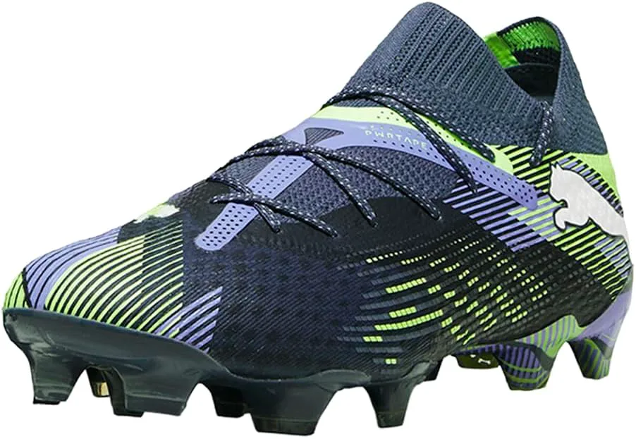 Бутсы для футбола PUMA Future 7 Ultimate для мужчин, шипованные, для твердого покрытия - синие, серый — фото 2