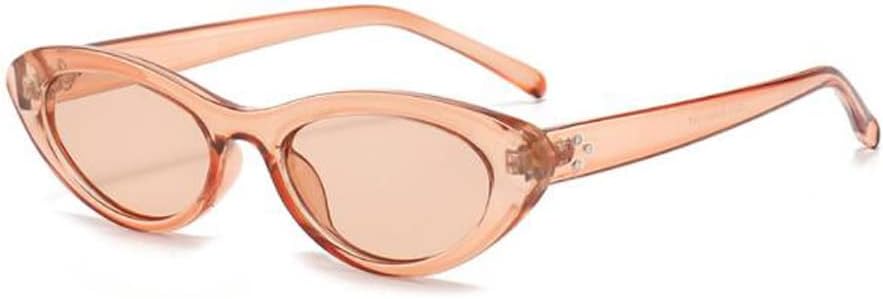 

Солнцезащитные очки с металлическими шарнирами, маленькая оправа, овальная форма, женские, в стиле ретро, ​​для активного отдыха, с защитой от ультрафиолета Weloveushop, Tea Frame Tea Flakes