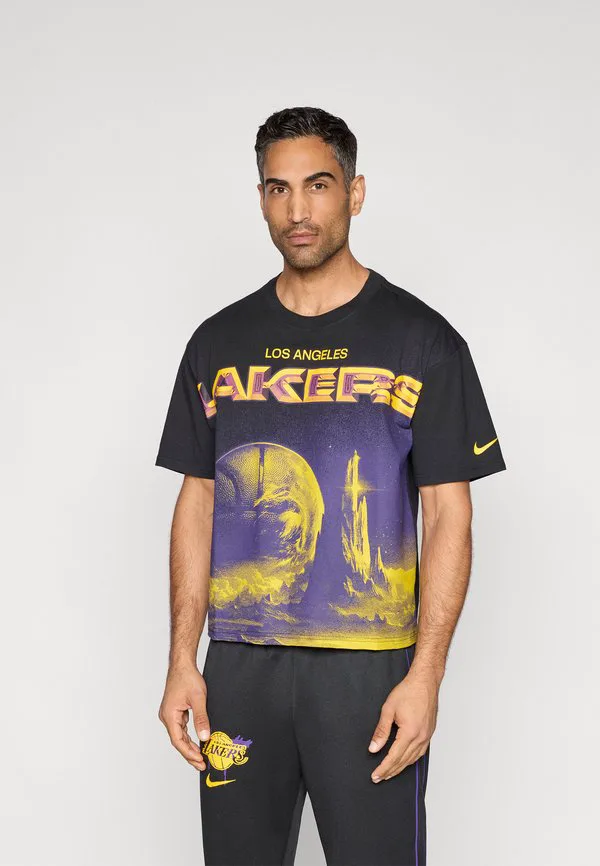 Футболка с объемным принтом los angeles lakers Nike Performance, Black