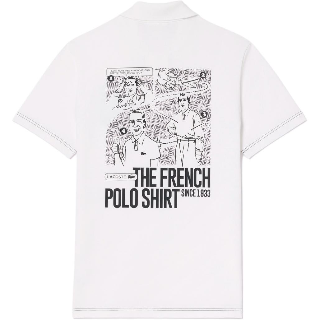 Поло с принтом Movement Graphic LACOSTE, белый — фото 3