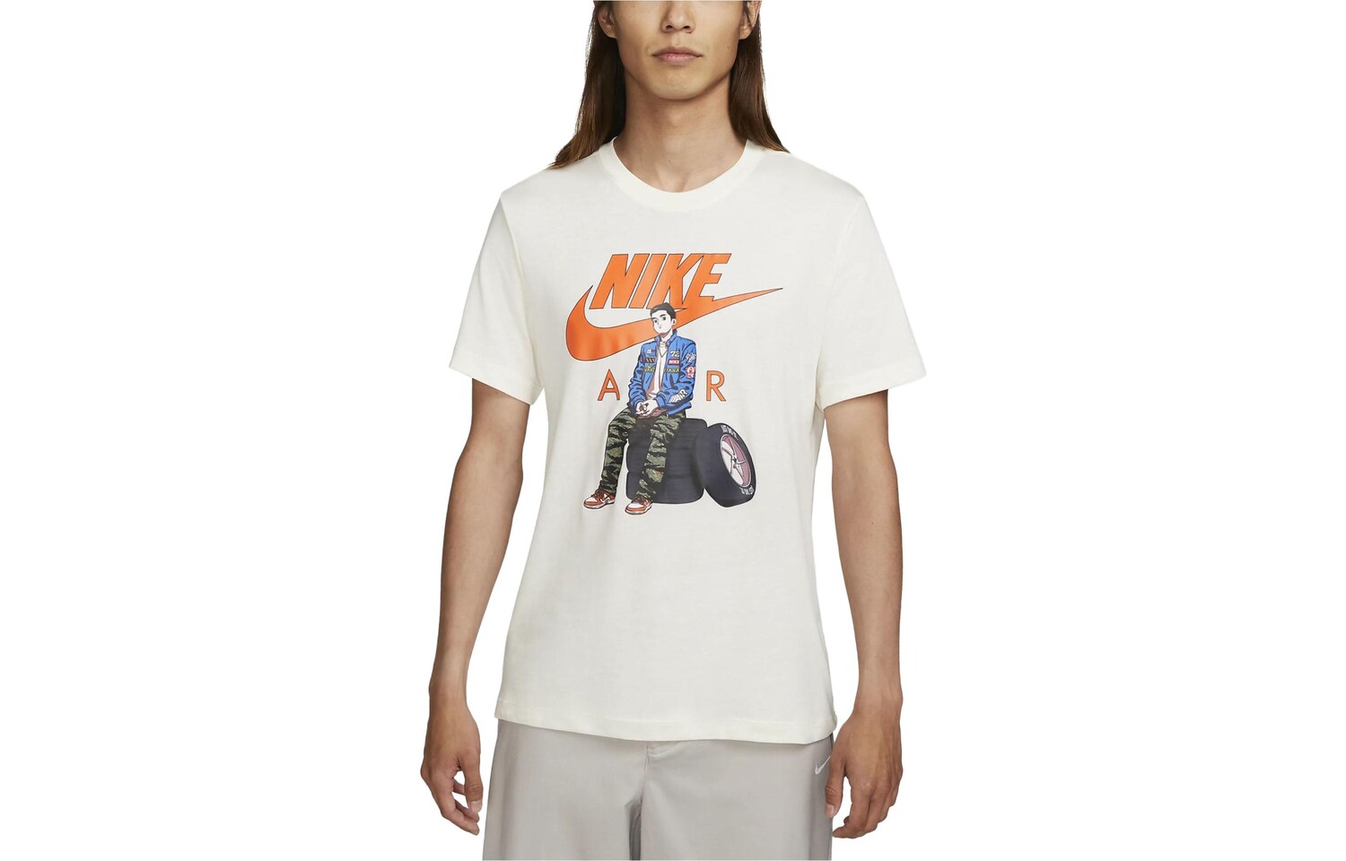 

Футболка мужская Pale Ivory/Melon Tint-футбольно-серая Nike, серый