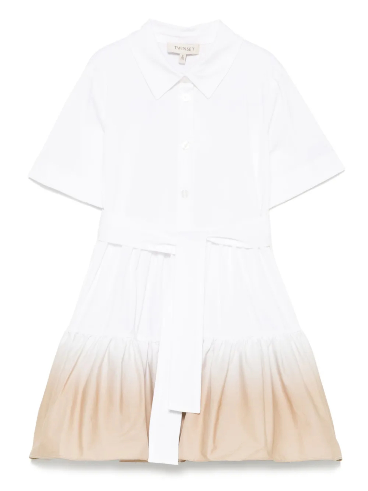 

Платье с аппликацией логотипа TWINSET Kids, белый