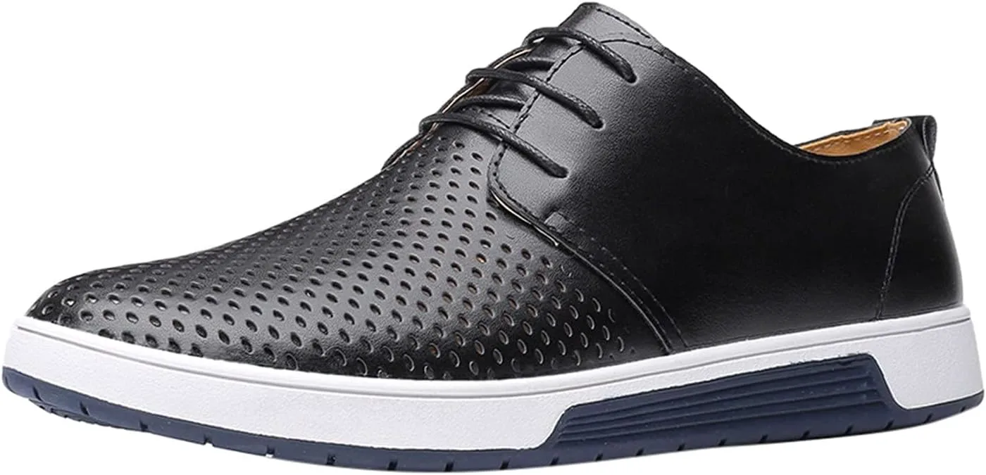 

Мужские повседневные оксфорды BORAMAX с противоскользящей подошвой - мужские туфли на плоской подошве, модные, дышащие, для бизнеса, формальные, кроссовки и нарядные туфли для мужчин, черный