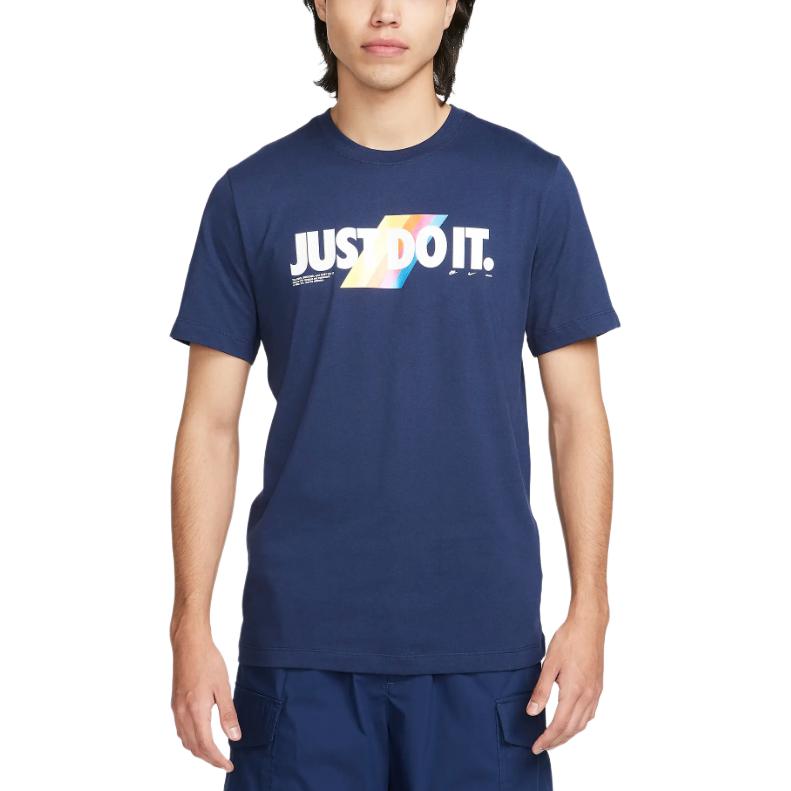 

Футболка спортивная мужская морская синяя Nike