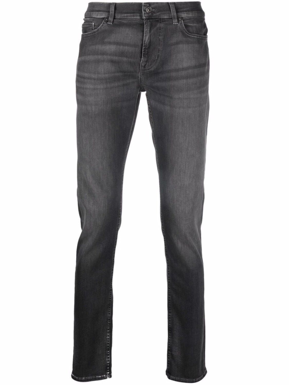 

7 For All Mankind узкие джинсы с заниженной талией, серый