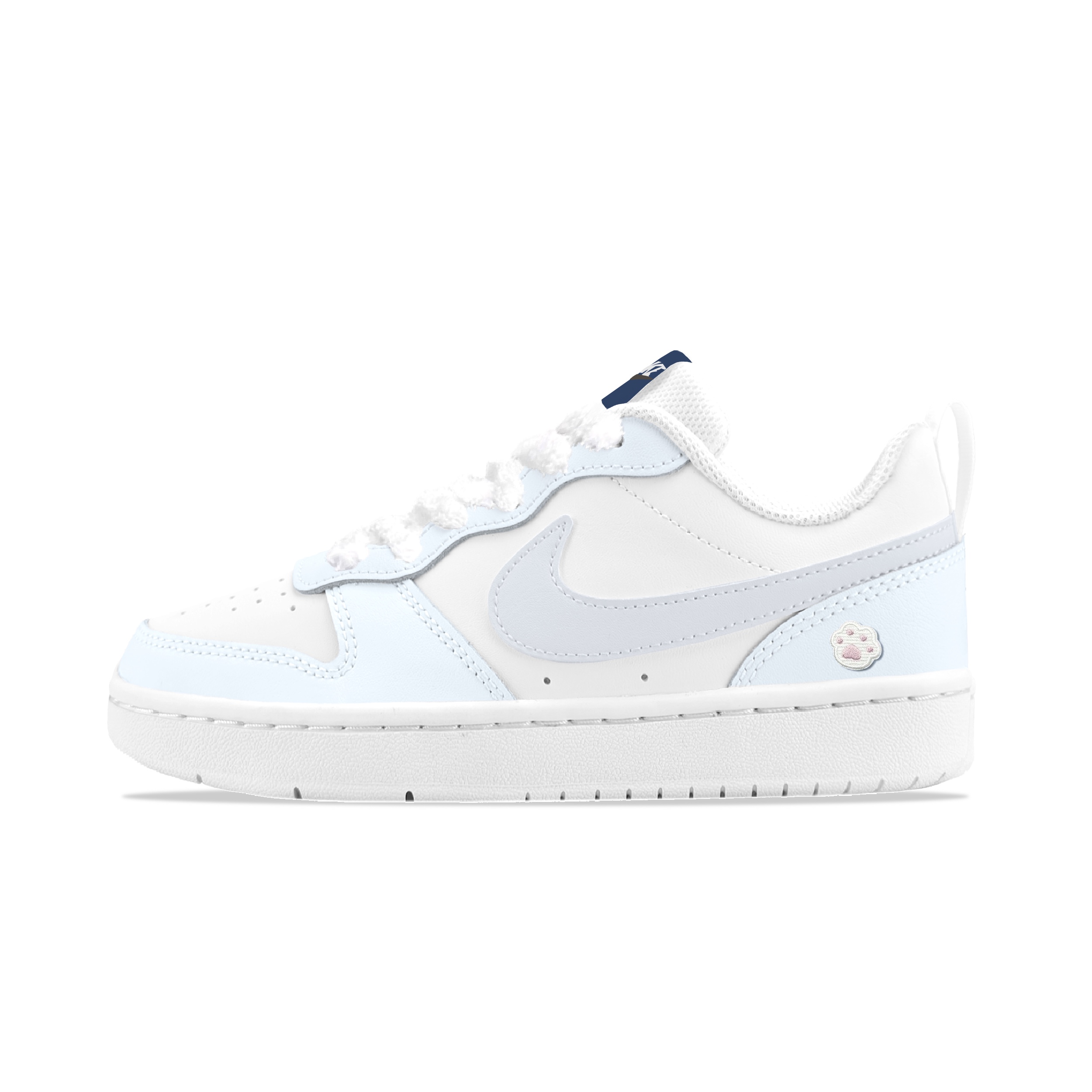 

Кроссовки для скейтбординга Court Borough Sea Salt Puppy с нескользящей подошвой для детей и подростков Nike, синий