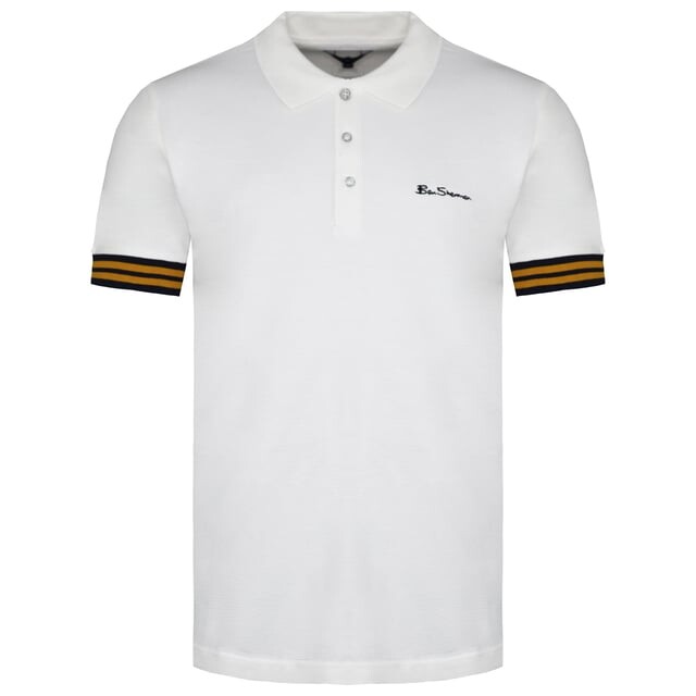 

Мужская белая рубашка поло Pineapple pique Ben Sherman, белый