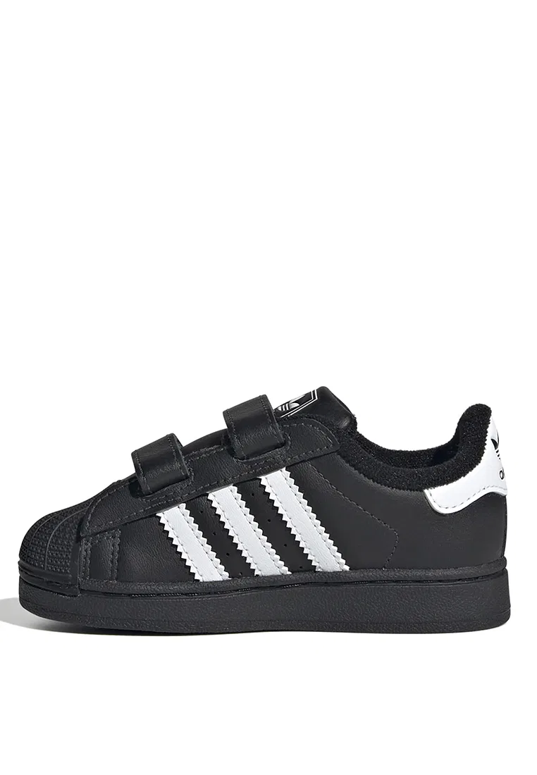 Кроссовки, на шнуровке, Superstar II, Adidas, белый/черный — фото 4