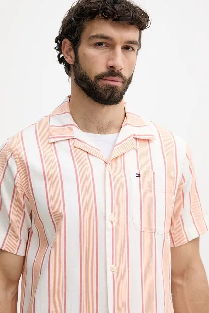 Рубашка в полоску SUMMER Tommy Hilfiger, оранжевый — фото 4