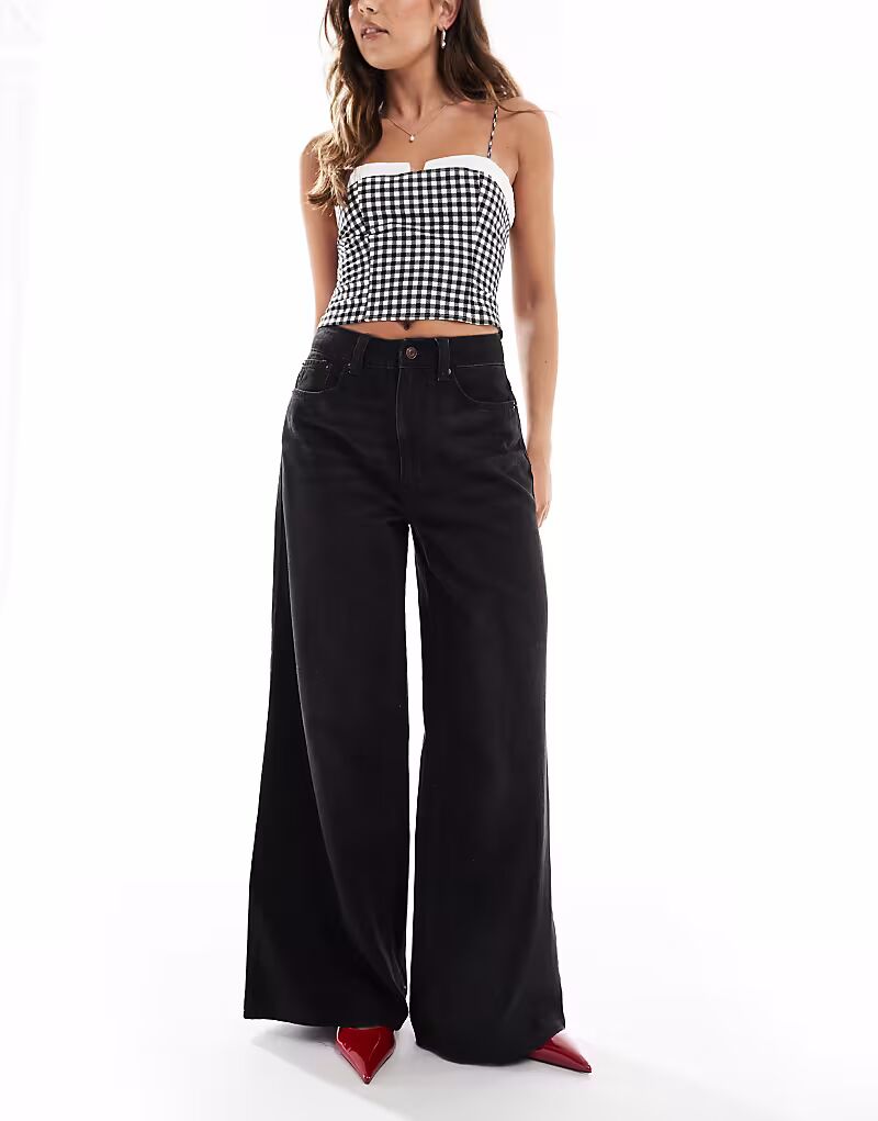 

Широкие джинсы ASOS DESIGN черного цвета - ЧЕРНЫЙ