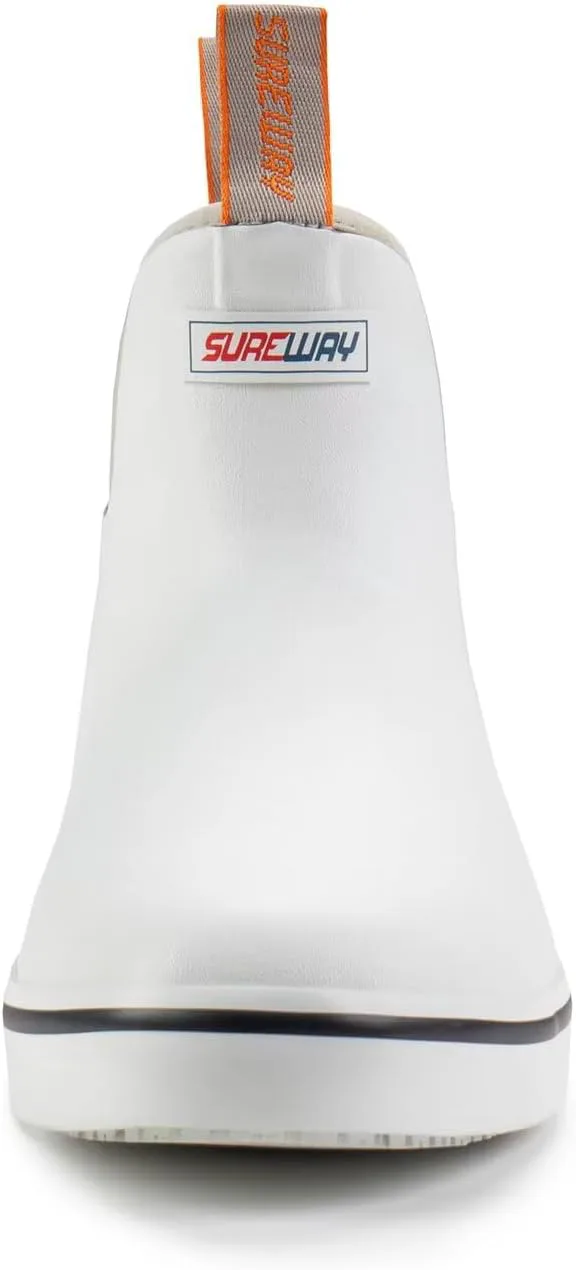 

Женские ботинки SUREWAY для палубы, профессиональные, противоскользящие, для рыбалки и щиколотки, водонепроницаемые, дождевые, белый