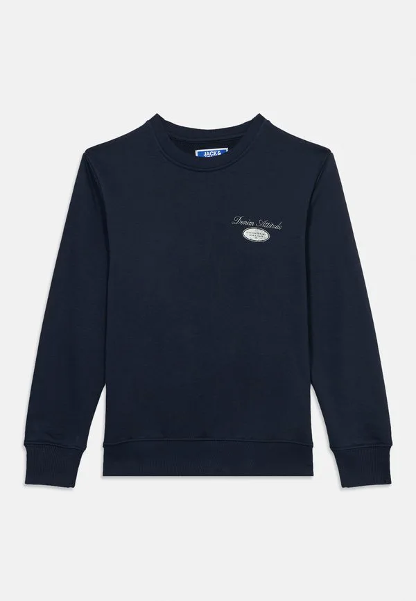 Свитшот с графическим принтом jjedover и круглым вырезом Jack & Jones Junior, Navy Blazer