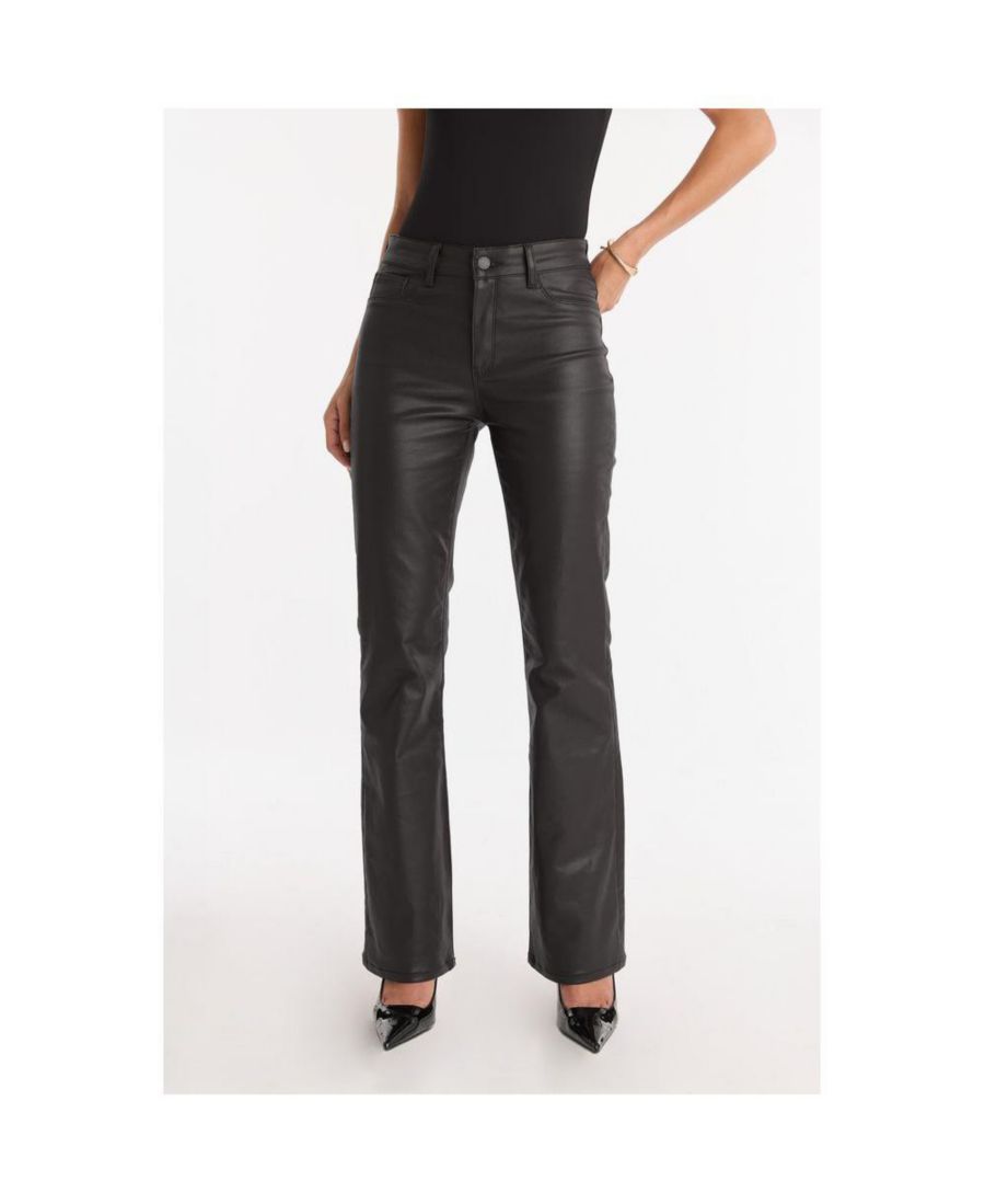 

Женские джинсы-клеш Aria с покрытием, цвет мерло The Noli Shop, Black