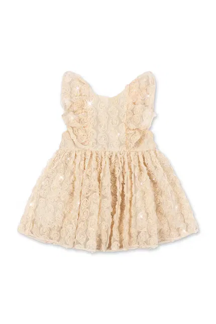Платье мини из фатина Ally Dress Konges Sløjd, бежевый — фото 2