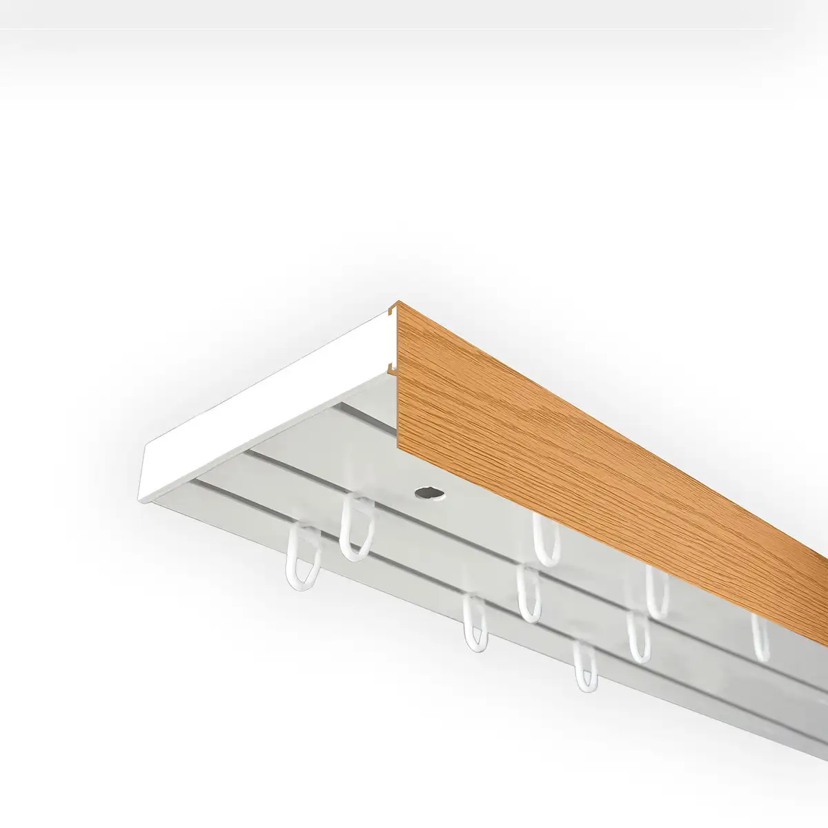 

SN DECO GROUP Карниз для штор "Карниз SH (1) с панелью 5 см", 3 направляющие, фиксированный размер 180 см, белый