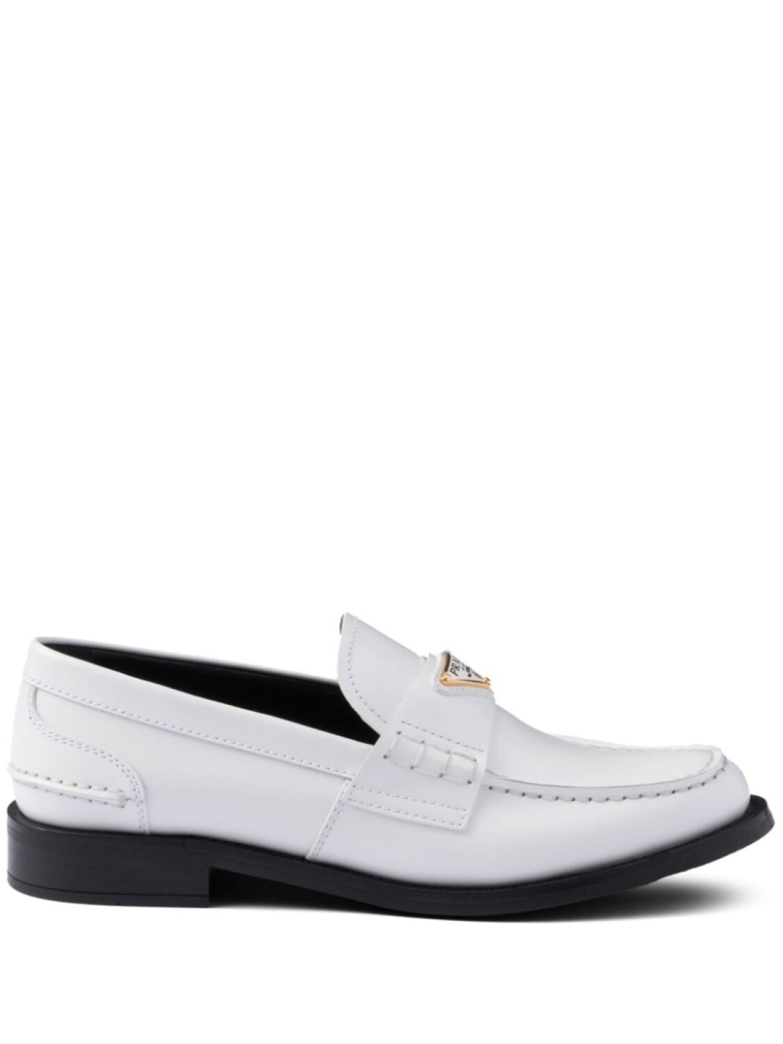 Кожаные лоферы Prada, белый