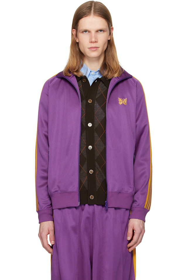 

Полиэтиленовая гладкая спортивная куртка Needles, фиолетовый