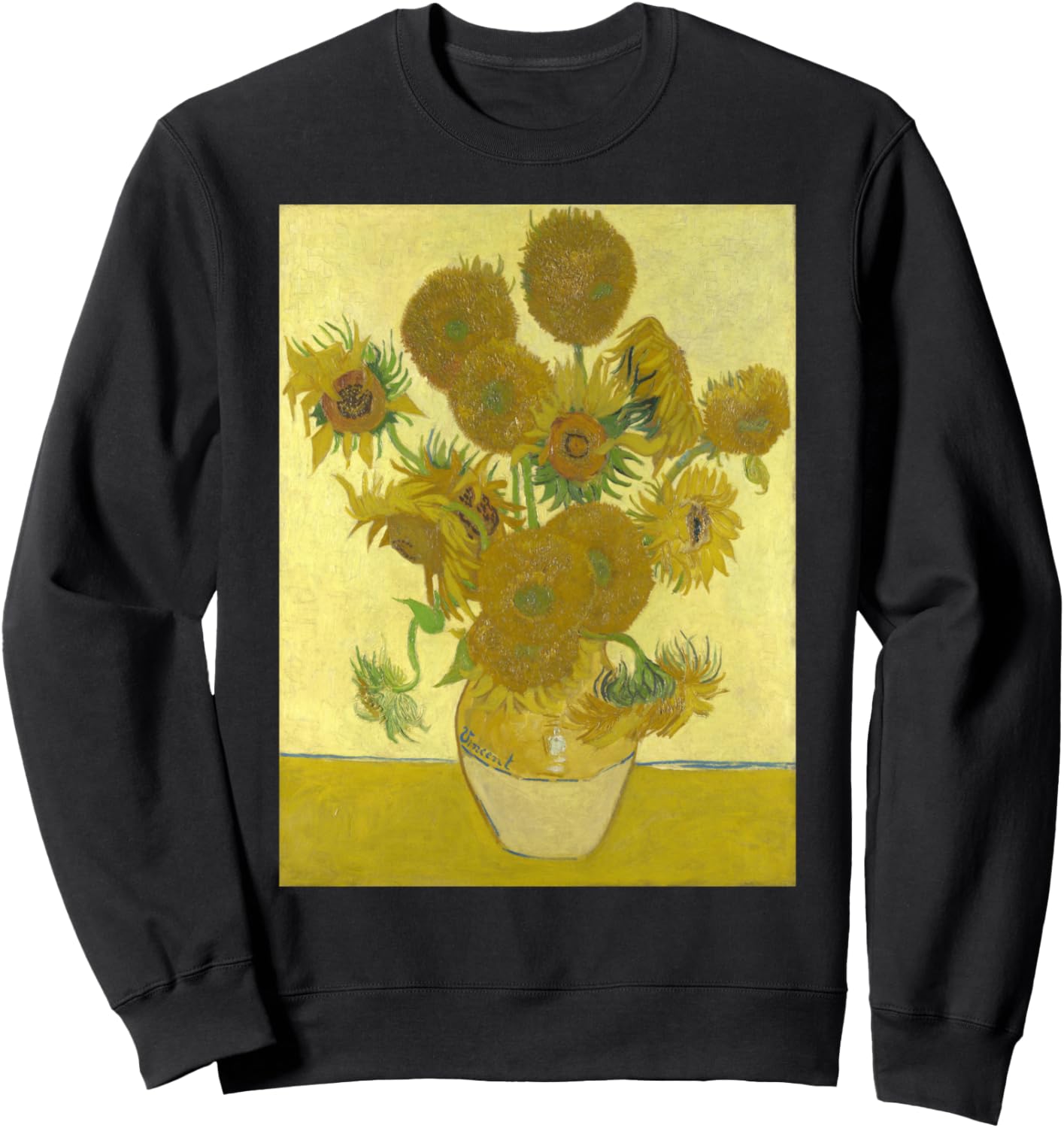 

Толстовка с изображением подсолнухов Винсента Ван Гога, черная Vintage Images
