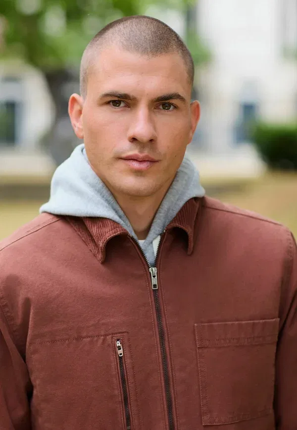 Куртка Regular fit chore light jacket Next, ржаво-коричневый — фото 3