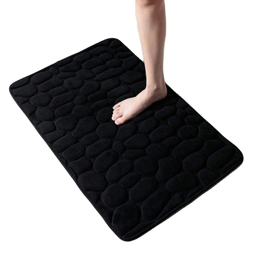 

Коврик для ванной противоскользящий из пены MEMORY Stones MATA THICK BLACK FIND IT IMPORT EXPORT, S.L., черный