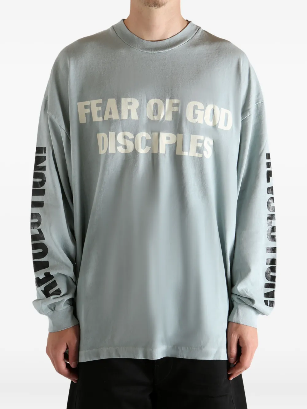 Свободная футболка с длинными рукавами Disciple Fear Of God, синий — фото 2