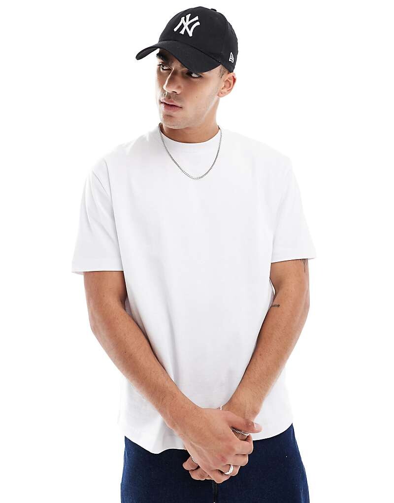 

ASOS DESIGN – Essential – плотная белая футболка свободного кроя, 240 г/м²