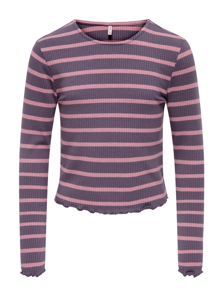 Вязаный свитер Ally Striped фиолетового цвета KIDS ONLY — фото 2