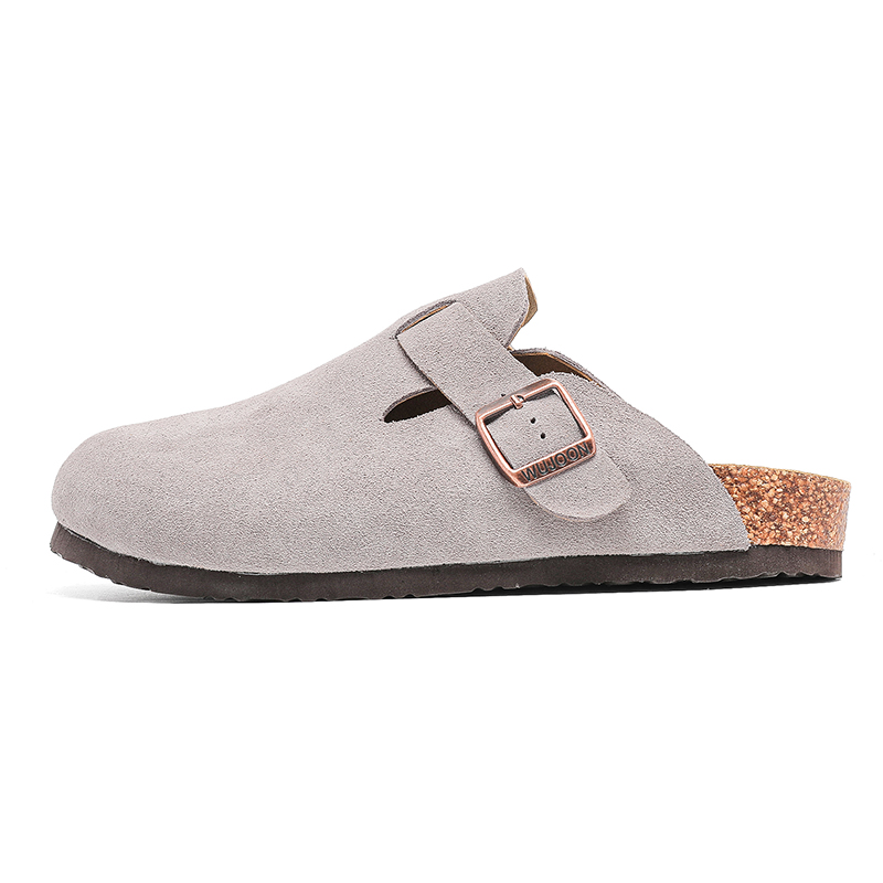 

Chi Wolf Мужские желтые тапочки с резиновой подошвой, строченой кожей, аппликацией, противоскользящим покрытием и закрытым носком