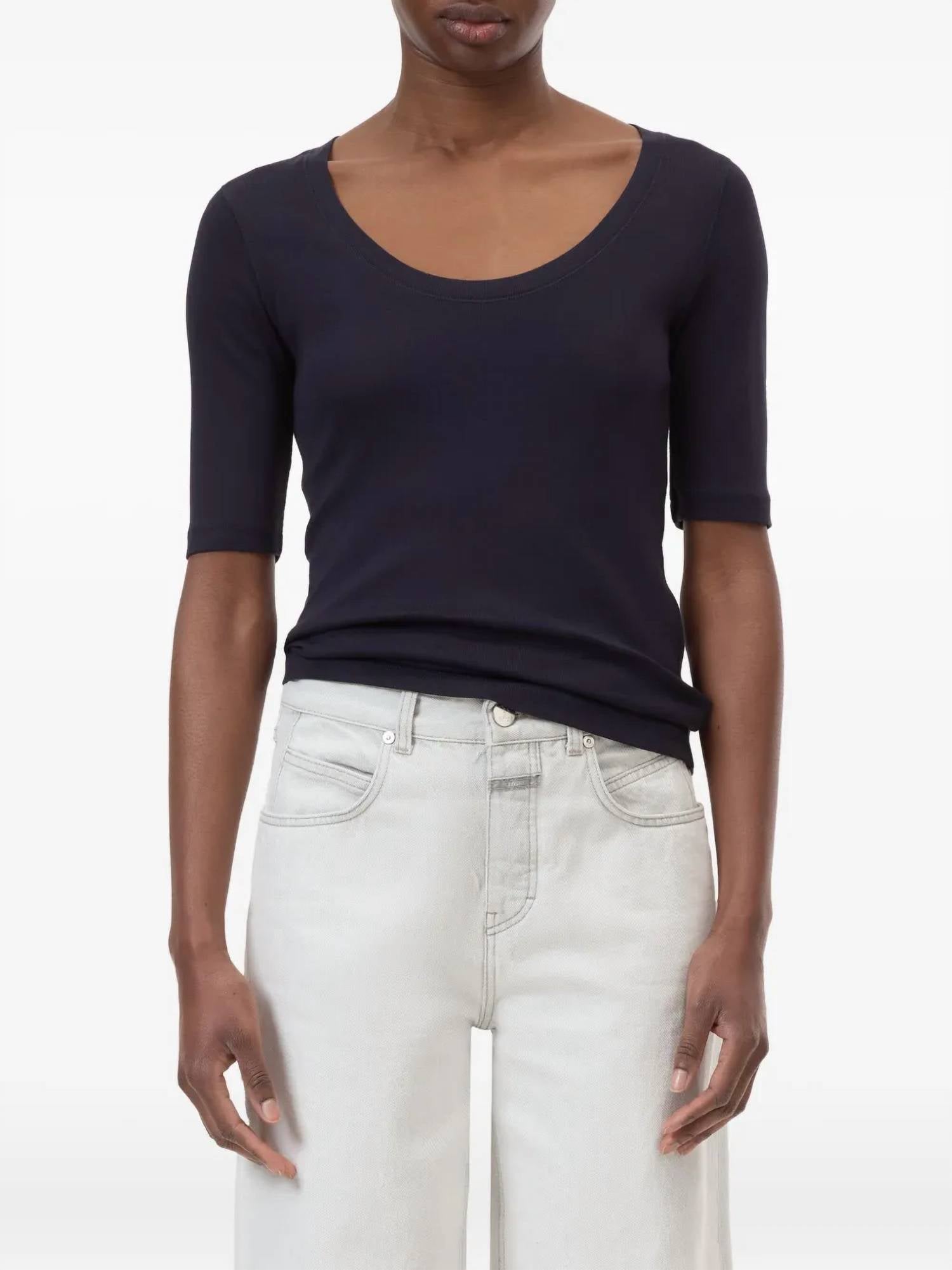 

Топ с широким вырезом и короткими рукавами в цвете Dark Knight Closed, Dark Knight