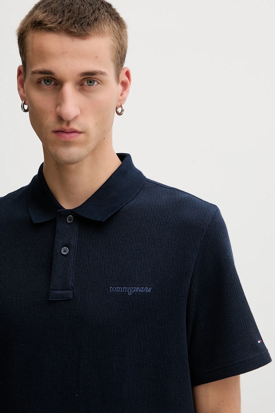 

Хлопковая поло Tommy Jeans, темно-синий