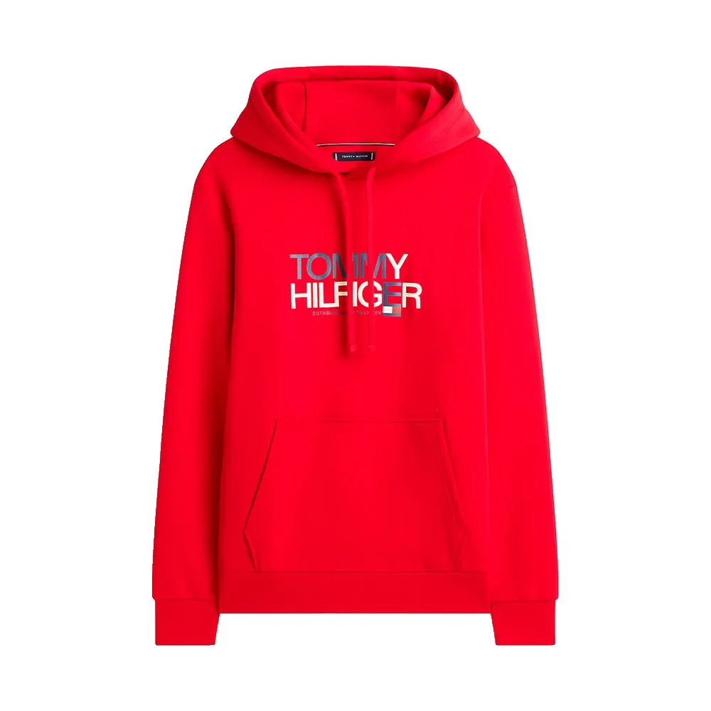 Худи Tommy Hilfiger Brand Love Big Text, красный — фото 3