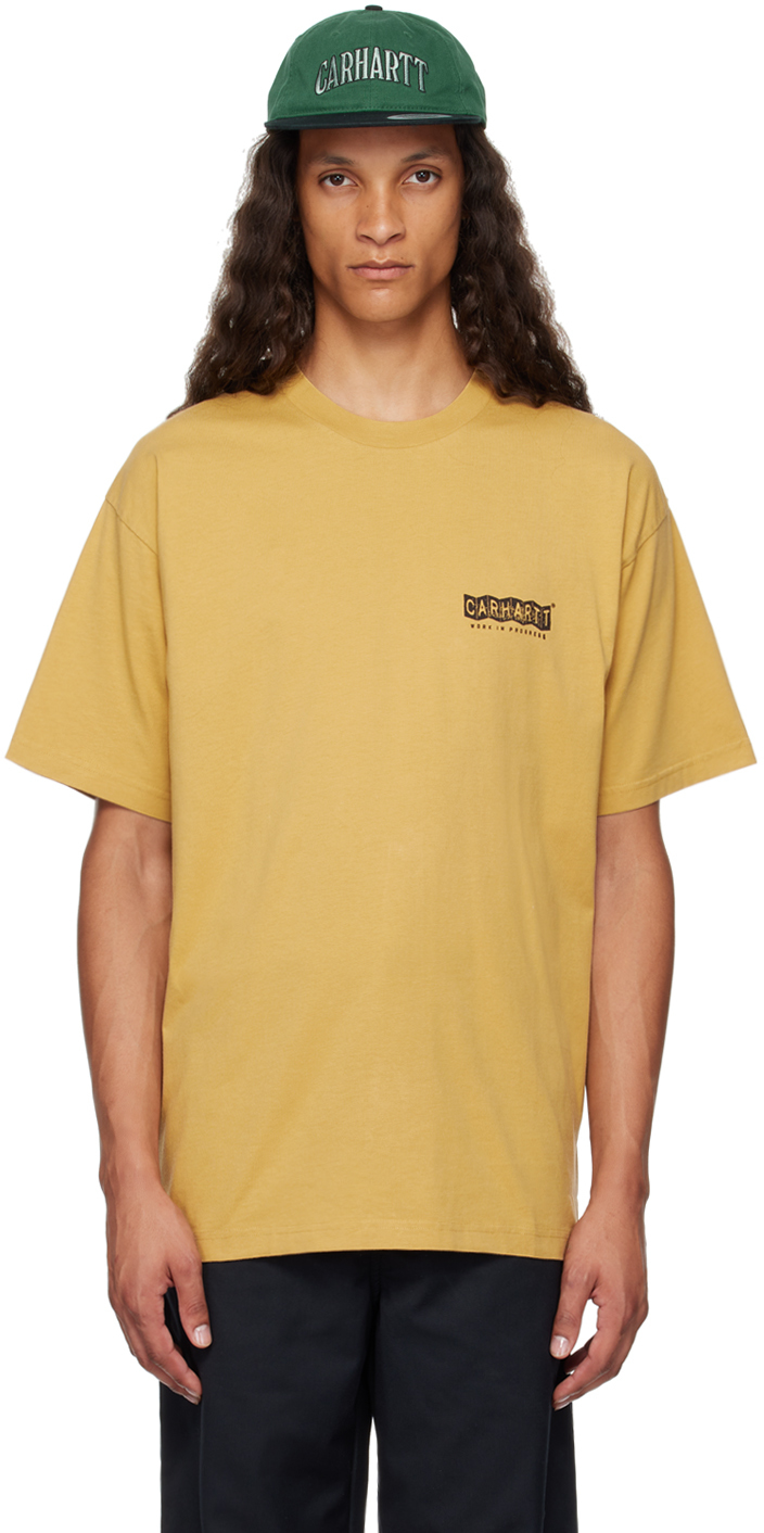 

Футболка с желтым штампом Carhartt Work In Progress