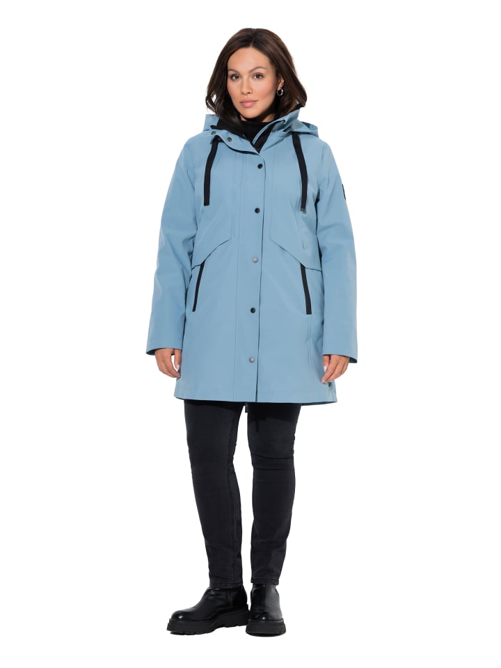 

Ulla Popken Функциональная куртка серо-голубого цвета