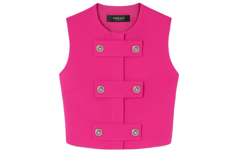 

VERSACE Безрукавка укороченная медуза твил, Rose Red