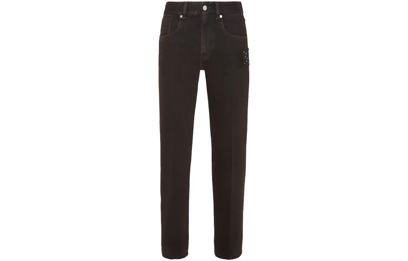 Футболка Mid Rise Straight Cut FENDI, коричневый — фото 2
