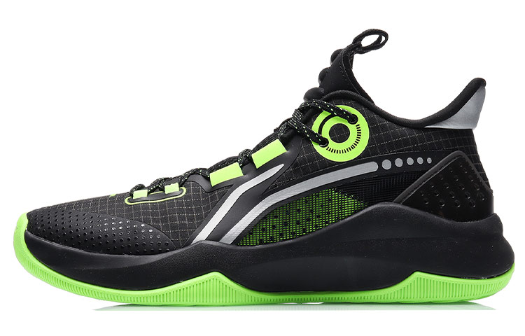 

LINING ЛиНинг Комбат Лоу Износостойкие Противоскользящие Низкие Баскетбольные Кроссовки Мужские Черные Зеленые