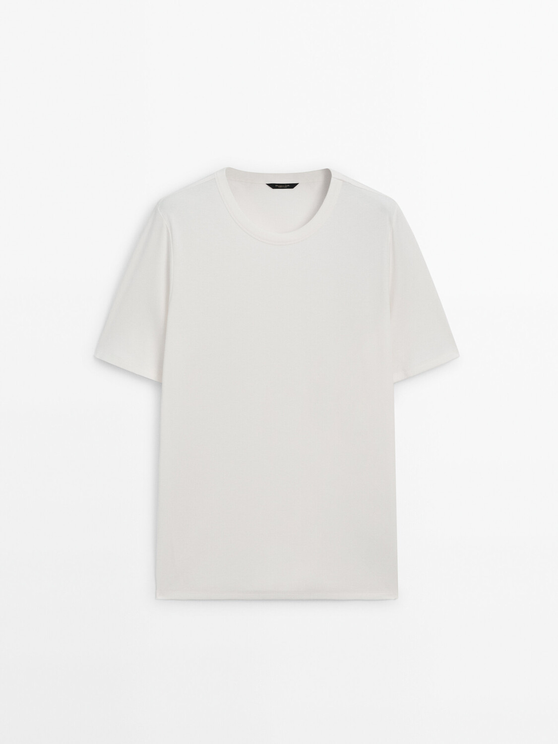 

ДУбль Футболка с коротким рукавом из хлопковой смеси Massimo Dutti, бежевый