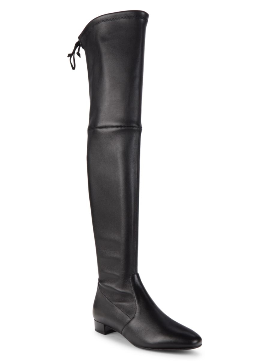 Сапоги выше колена из кожи Genna 25 City Stuart Weitzman, черный — фото 2