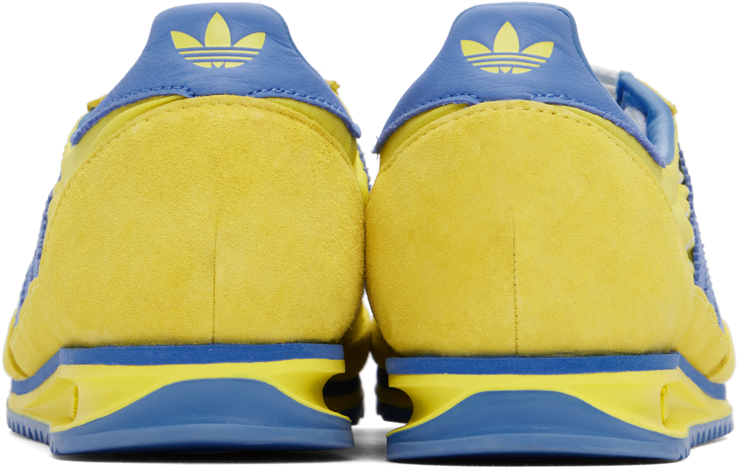 Желто-синие кроссовки Adidas Originals Edition SL72 Sporty & Rich, Light yellow/Real blue — фото 2