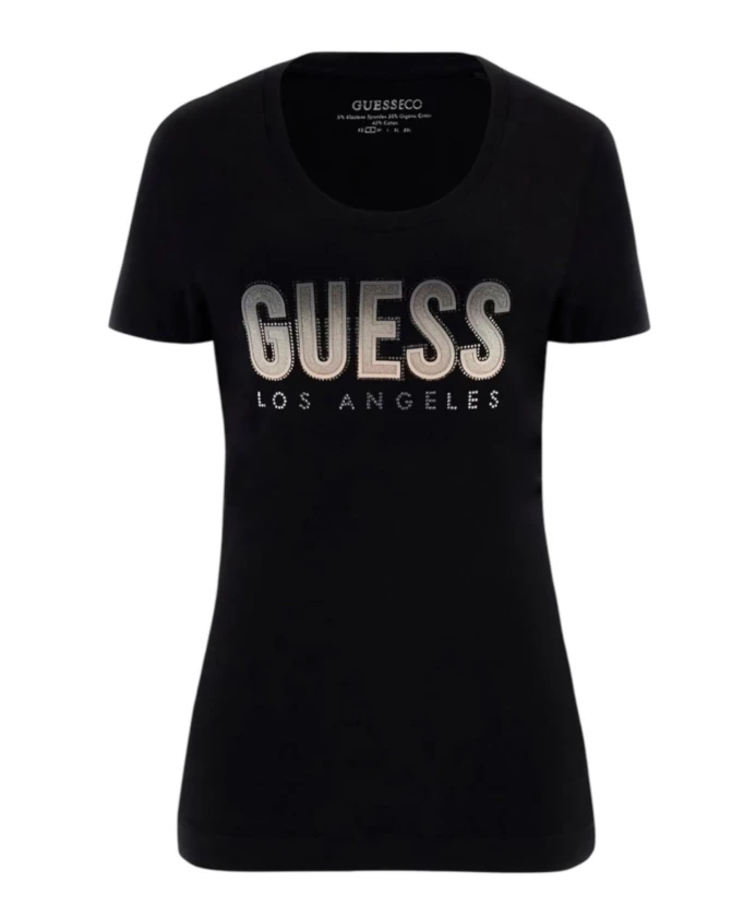 

Черная футболка с коротким рукавом w5gi14j1314jblk Guess, черный