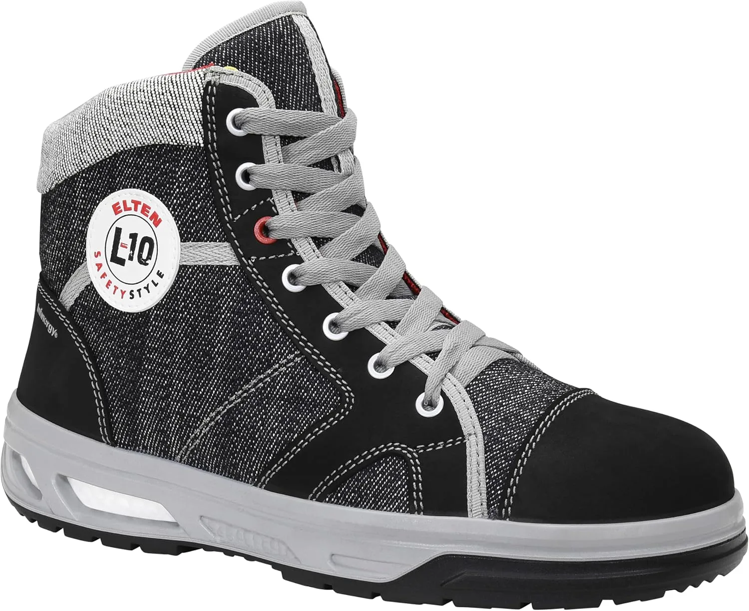 Защитные ботинки ELTEN Sensation XX10 Mid ESD S3S для мужчин и женщин, кожа/текстиль, стальные защитные носки, легкие, спортивные, черный