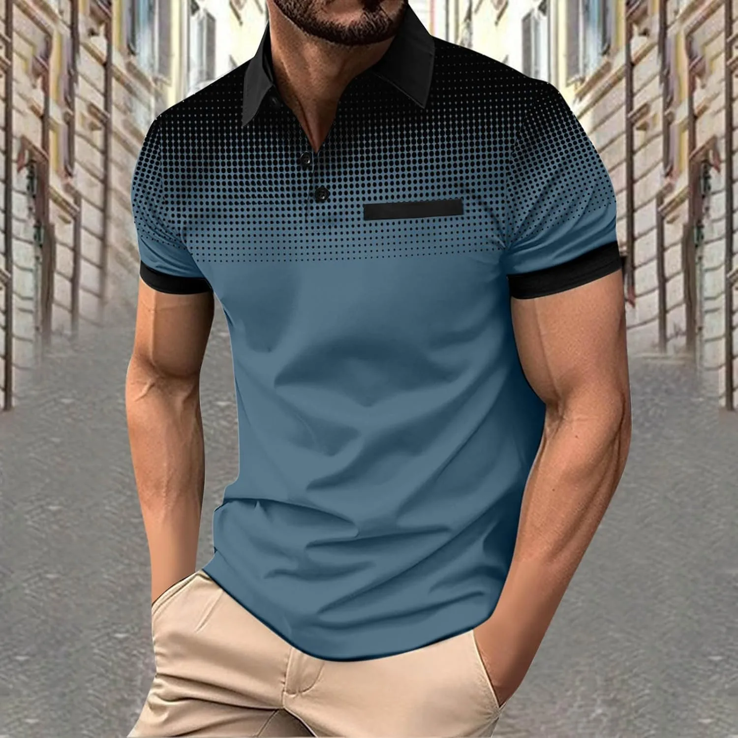 Мужская футболка с коротким рукавом Color Block Slim Fit — фото 2