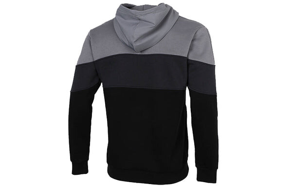 Толстовка originals colorblock fleece lined stay warm gray black Adidas, черный — фото 2