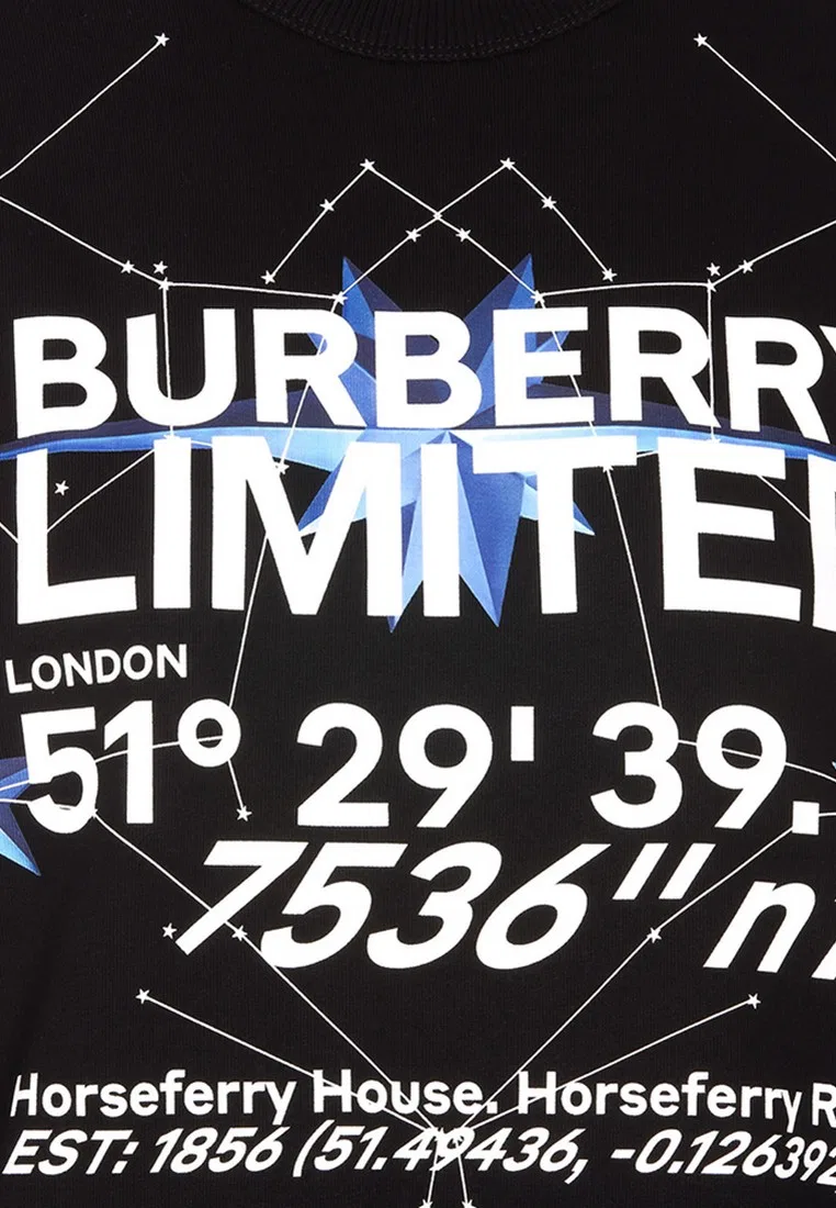 Толстовка Burberry, мужская, принт Созвездия, черный — фото 3