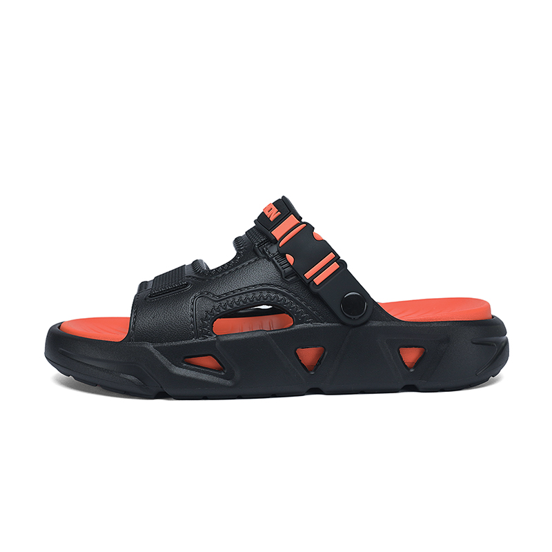 

Jinho Пляжные сандалии мужские черно-белые черно-оранжевые, цвет Black Orange