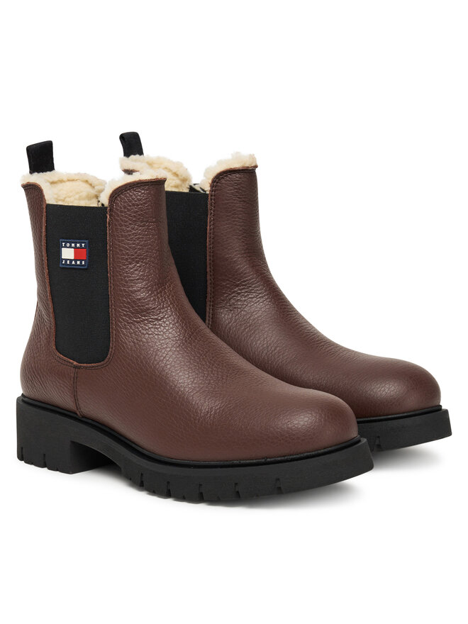 Классические ботильоны Tjw Chelsea Boot Wl EN0EN02826 Tommy Jeans, коричневый — фото 2