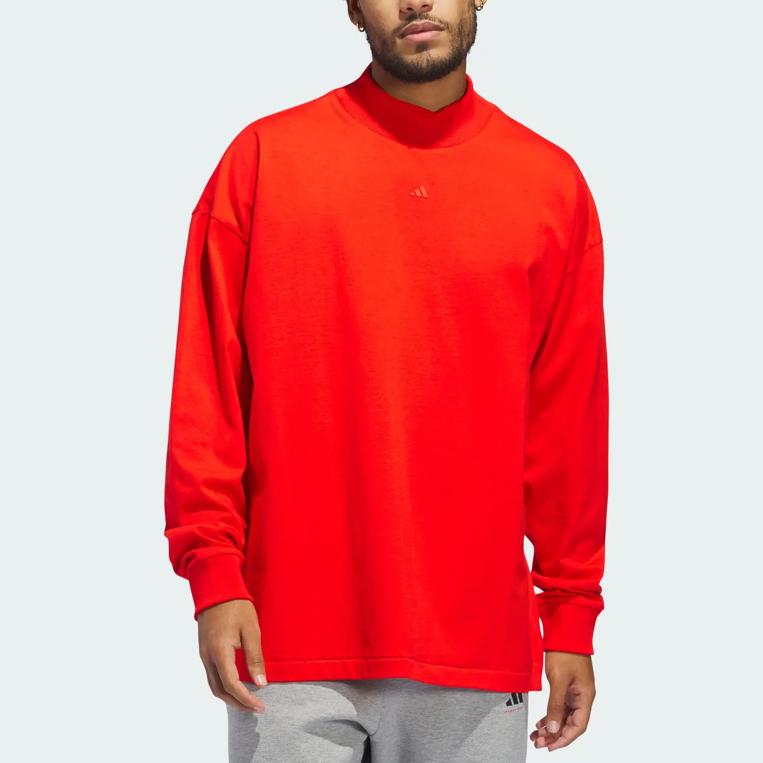 Баскетбольная футболка с длинным рукавом FW24 Unisex Adidas, красный — фото 4