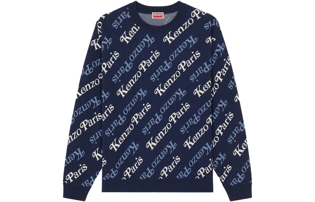 Свитер мужской Kenzo All-Over Monogram Printed, синий / белый