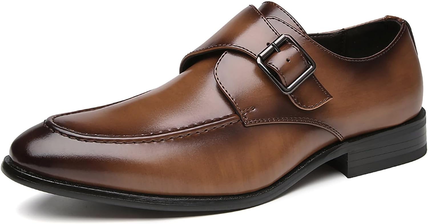 

Мужские мокасини с ремнями, повседневные туфли, стильная и комфортная кожаная обувь Wrok, туфли на низком каблуке, мужская формальная обувь Generic